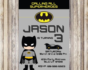 batman invitation etsy