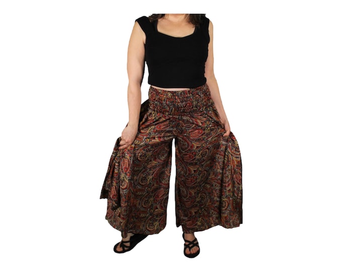 WOMEN PALAZZO PANTS - Small to Large Sizing - One Size Fits All - Wide Leg Pants - Hippie Pants - Yoga Pants - Bohemian Pants