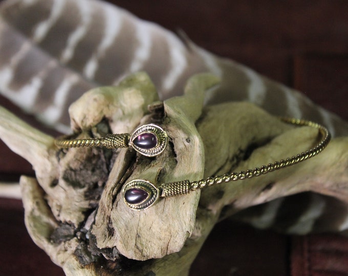 Arm Cuff Bracelet with semi precious stones