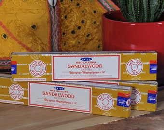 Sandalwood Incense sticks - for Meditation , Yoga , Healing , naturally Rolled