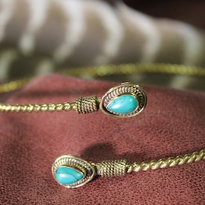 Arm Cuff Bracelet with semi precious stones