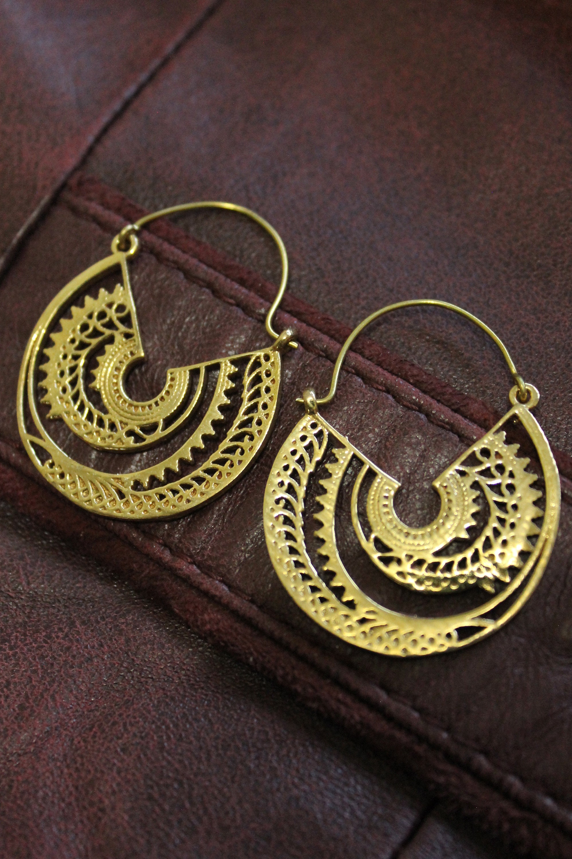 large tribal hoop earrings