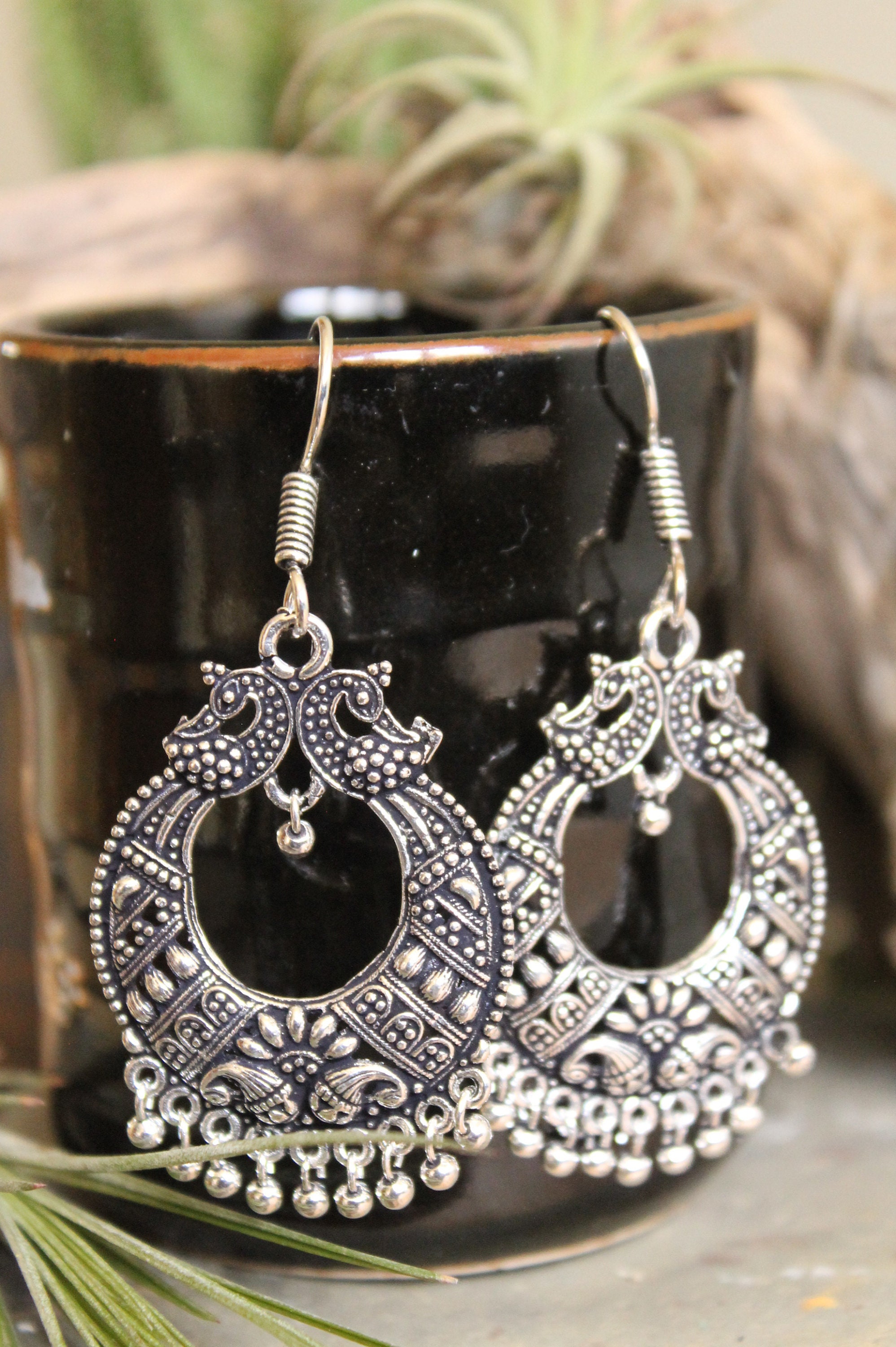 Brass earring , Boho Earring , Tribal Earring , Gypsy Earring