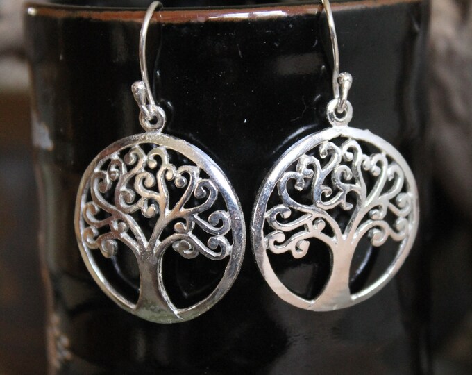 Brass tree of life earring , Boho Earring , Tribal Earring , Gypsy Earring