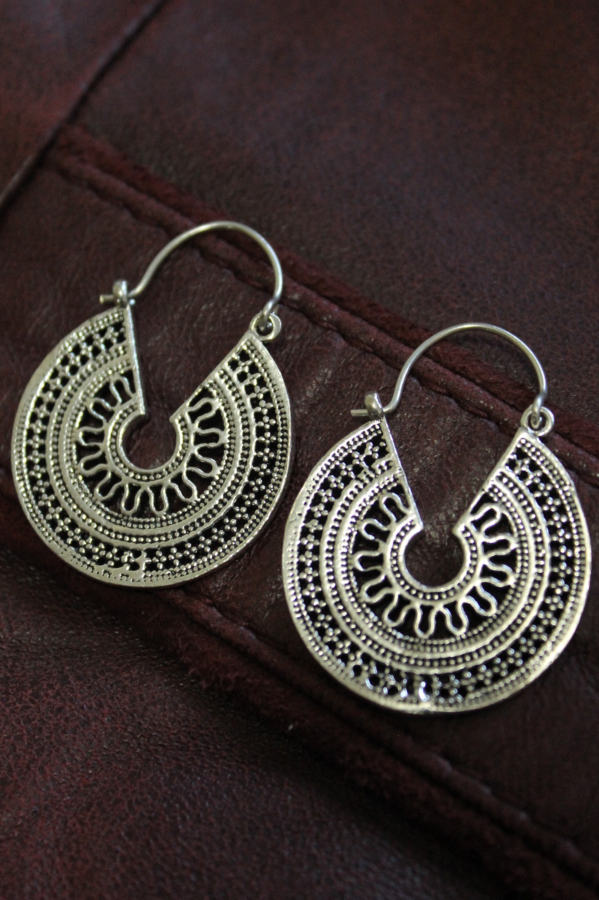 large tribal hoop earrings