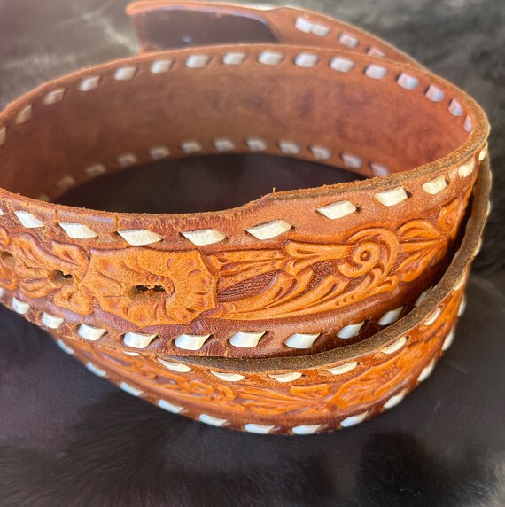 Leather Western Belt • Handmade Leather Belt • To… - image 1