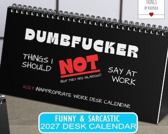 Inappropriate Work Humor Desk Calendar 2027 ADULT