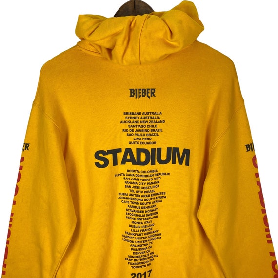 Vintage Justin Bieber Stadium Tour Hoodie Sweater… - image 3