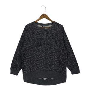 Vintage Everlast NYC Sweatshirt Crewneck Spellout Everlast Japan Big Logo Grey Pullover Jumper Size L