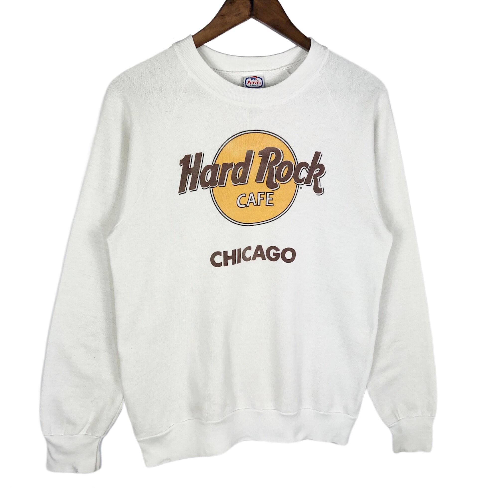 Vintage 90s Hard Rock Cafe Chicago Sweatshirt, Made in USA, Size M 