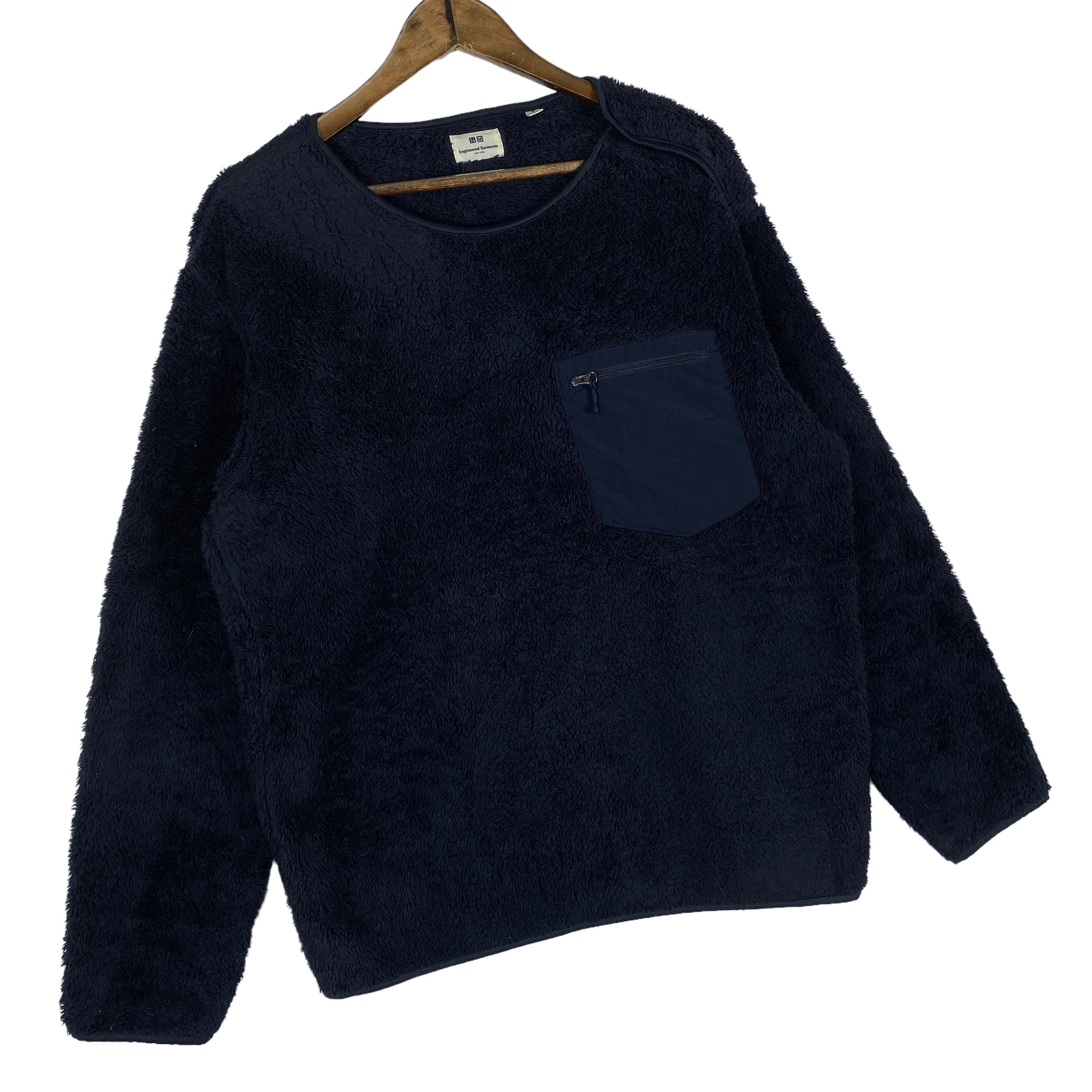 Engineered Garments Uniqlo Fluffy Fleece Sweater Navy Blue