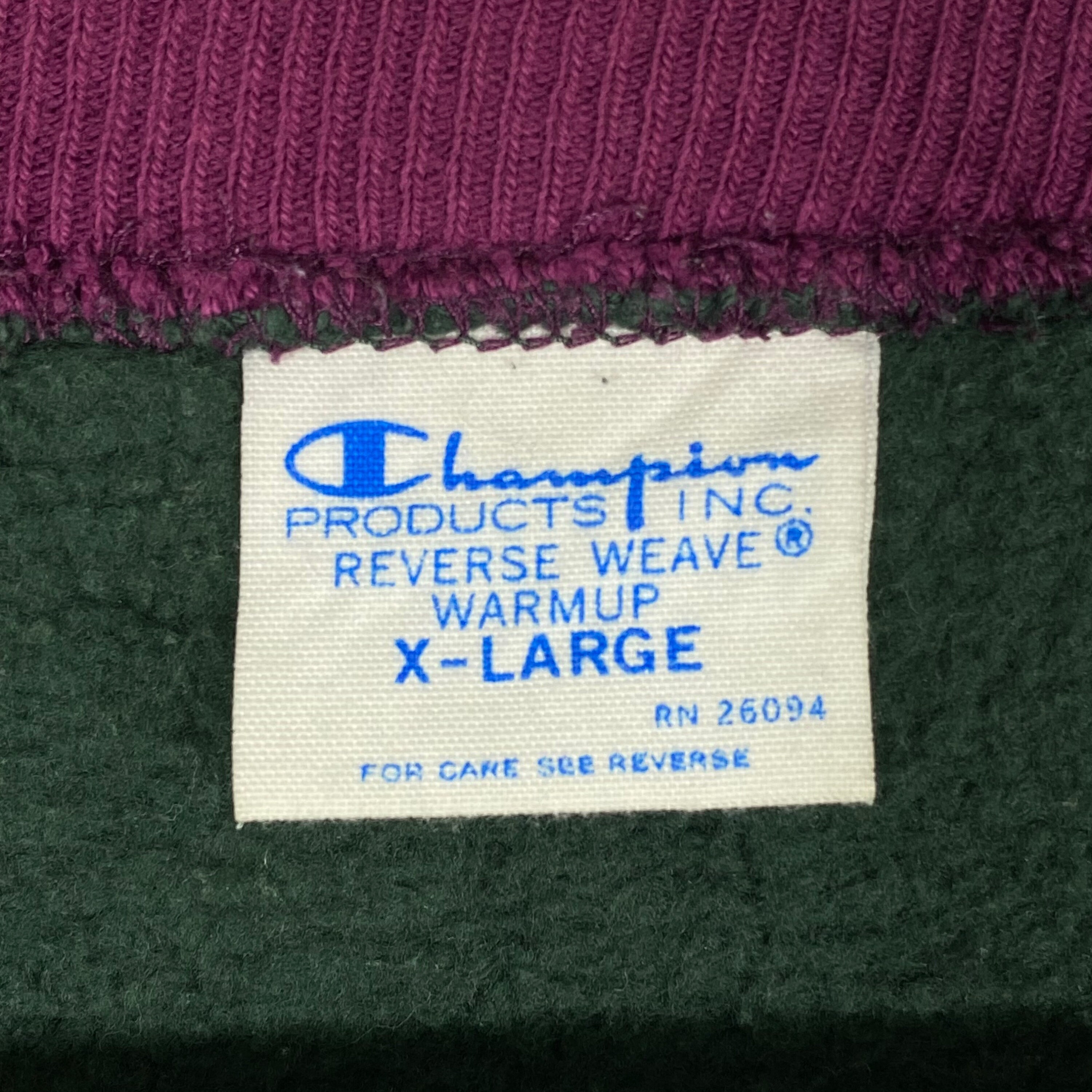 Vintage Champion Reverse Weave Colorblock Sweatshirt, Size XL - Etsy