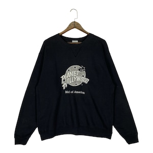Vintage 1991 Planet Hollywood Mall Of America Sweatshirt Crewneck Embroidery Big Logo Pullover Jumper Size L