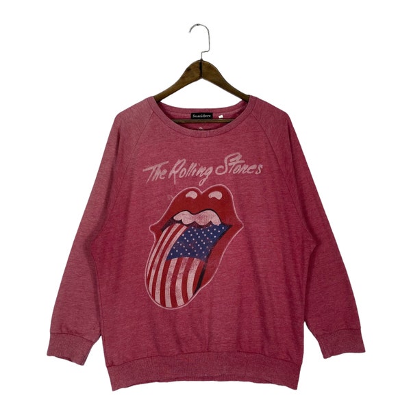 Vintage Rolling Stones 50th Anniversary Sorridere Japan Sweatshirt Crewneck Pullover Jumper Size L