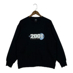 Vintage 2001: A Space Odyssey Stanley Kubrick Sweatshirt Crewneck Black Big Logo Pullover Jumper Size M