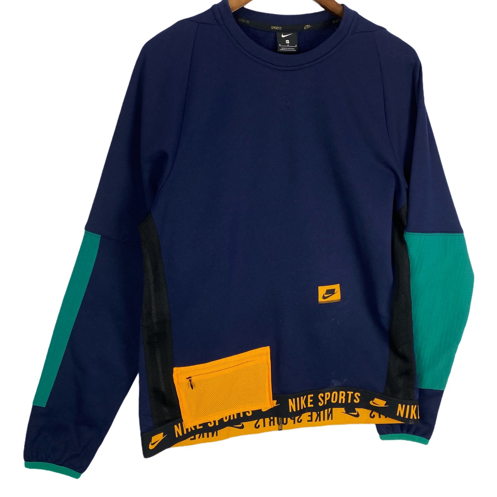Nike Sport Multicolor Sweatshirt Crewneck Navy Blue Made In | Etsy