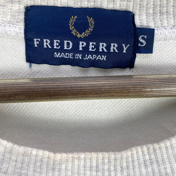 Vintage 90s Fred Perry Sweatshirt, Spellout Logo, Made in Japan