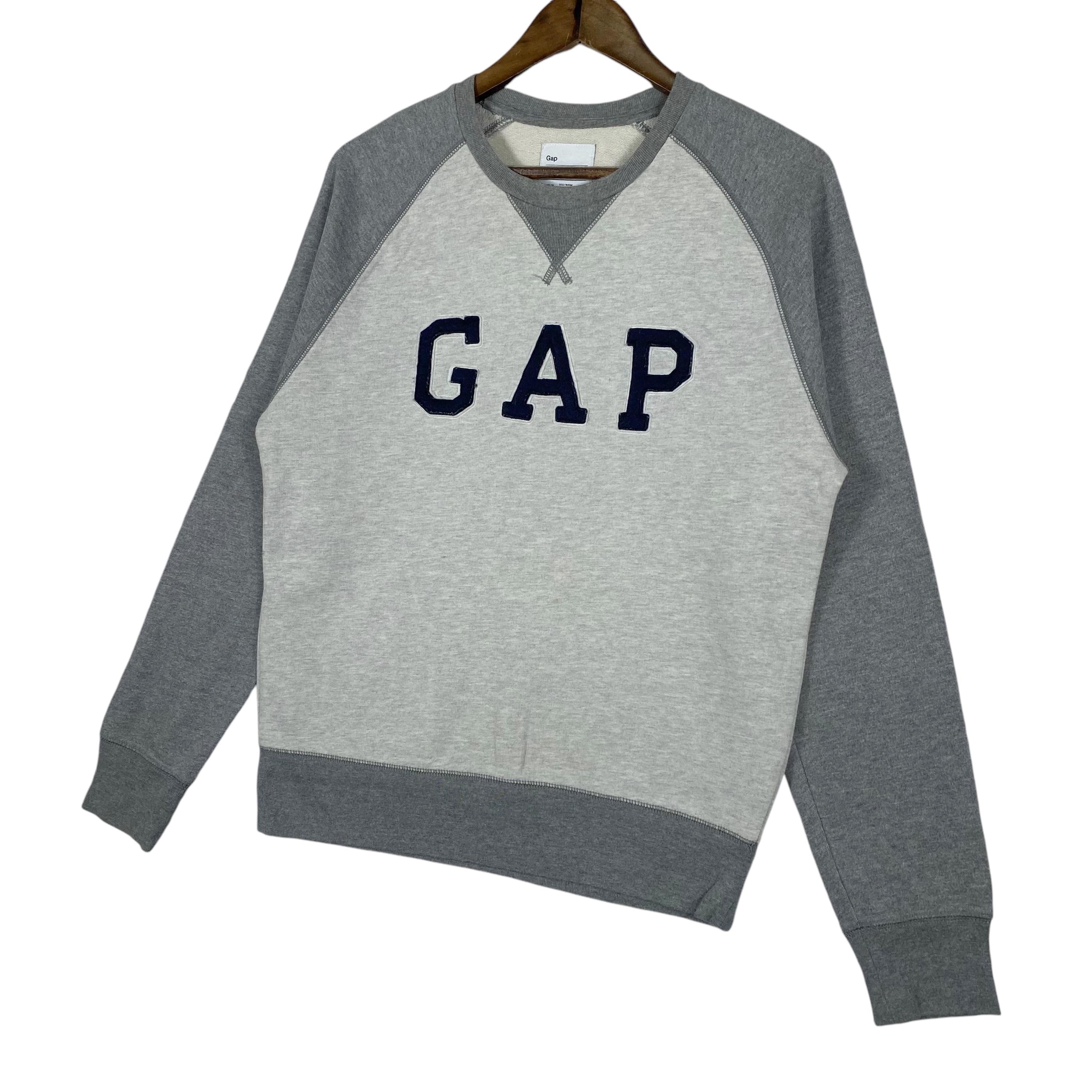 Vintage Gap Original Raglan Crewneck Sweatshirt Grey Spellout Big