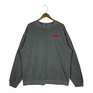 Vintage Speed Inc. Stonewash Sweatshirt Crewneck Small Logo Embroidery Pullover Jumper Size L