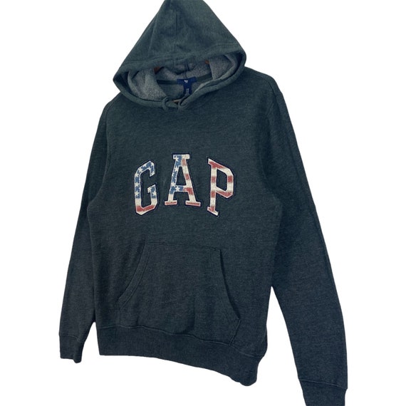Vintage Gap Athletic Hoodie Sweater Embroidery US… - image 5
