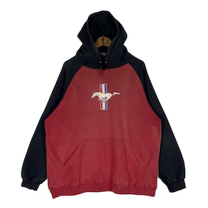 Vintage Mustang by Ford Motors Company Hoodie Sweater Made In Taiwan Pullover Jumper Size L