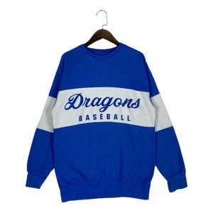 Vintage Dragons Baseball Sweatshirt Crewneck Big Logo Pullover Jumper Size S