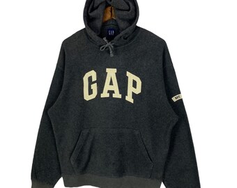 VINTAGE Gap Athletic Sweatshirt Hoodie Mens Small Gray