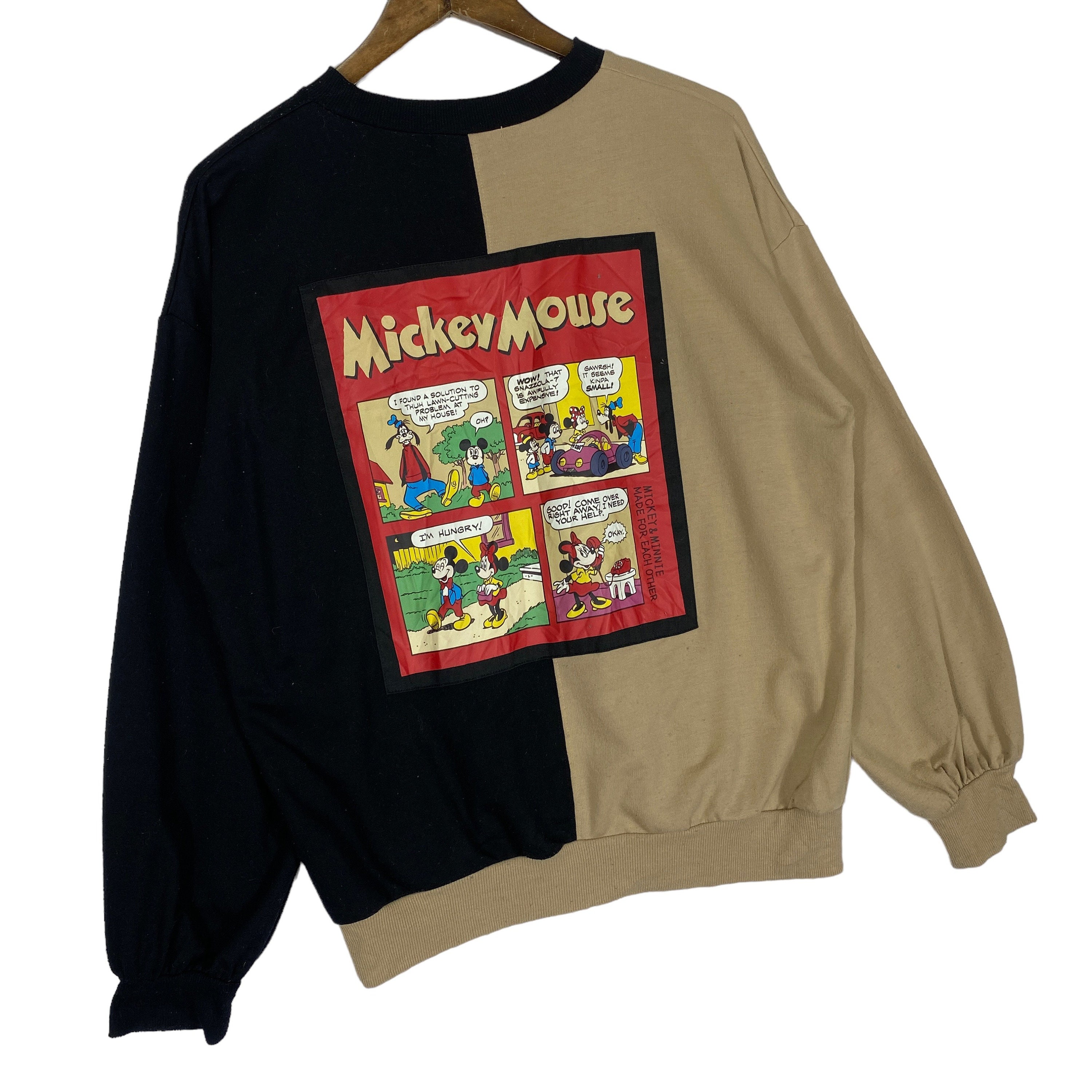 Vintage Sureve X Disney Mickey Mouse Colorblock Crewneck Sweatshirt ...
