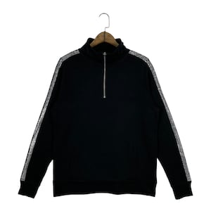 Vintage 90s Christine Alexander Quater Zip Sweatshirt Bling Bling Black Pullover Jumper Size M