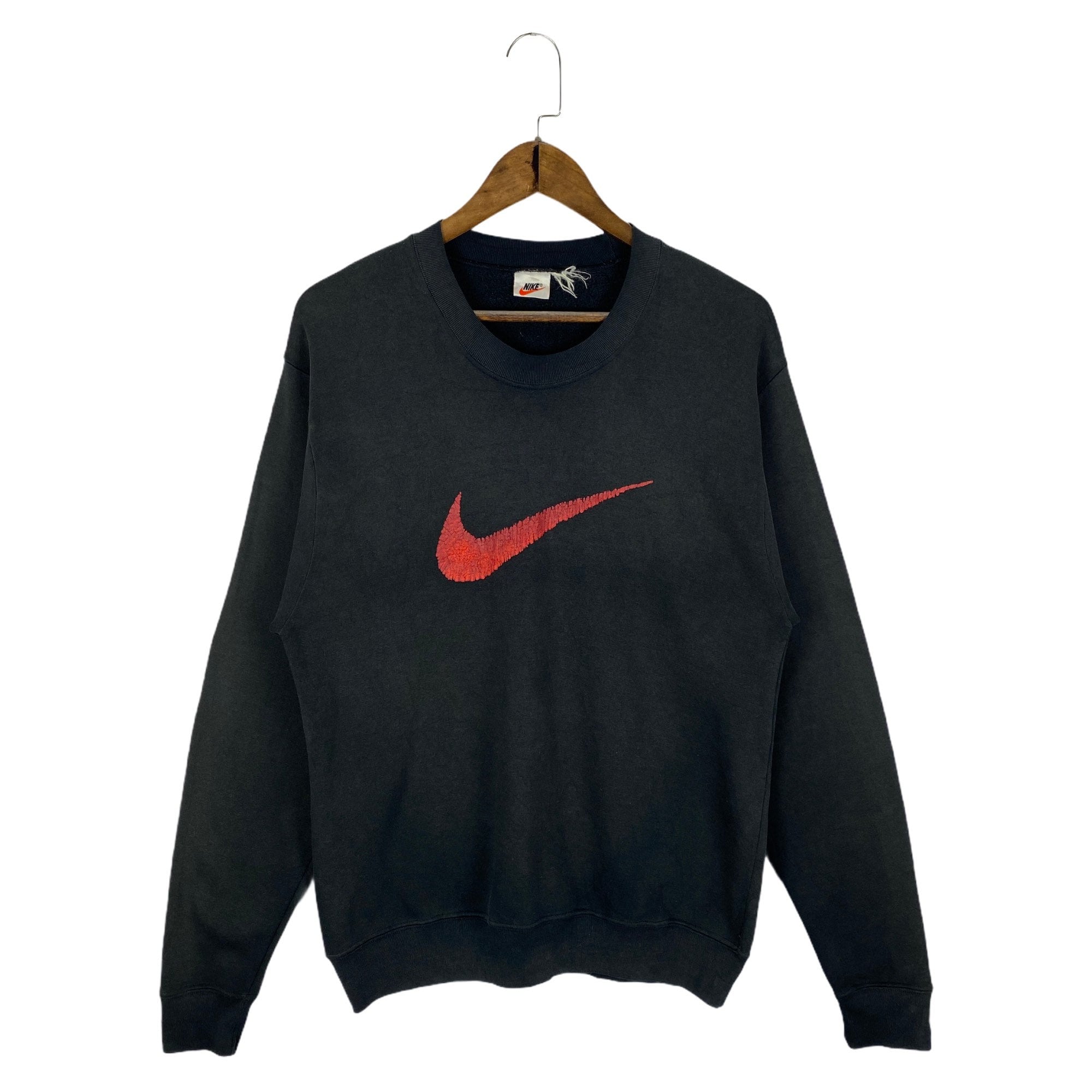 トップス Nike 90s vintage Sweatshirt Vintage 90s Nike Swoosh Sweatshirt Crewneck Black Big Logo
