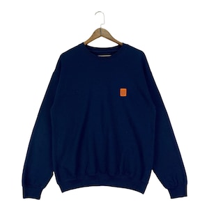 Vintage Universal Overall Chicago Sweatshirt Crewneck Navy Blue Made In Japan Pullover Jumper Size M