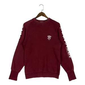 Vintage 80s Popeye The Sailorman Sweatshirt Crewneck Maroon Made In Japan Pullover Jumper Size S