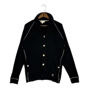 Vintage Diesel Shawl Collar Cardigan Thermal Sweater Black Made In China Pullover Jumper Size L
