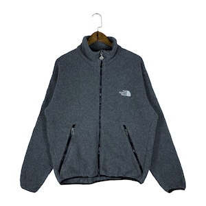 Vintage 90s The North Face Full Zip Fleece Sweater Grey Polartec Pullover Jumper Size XL