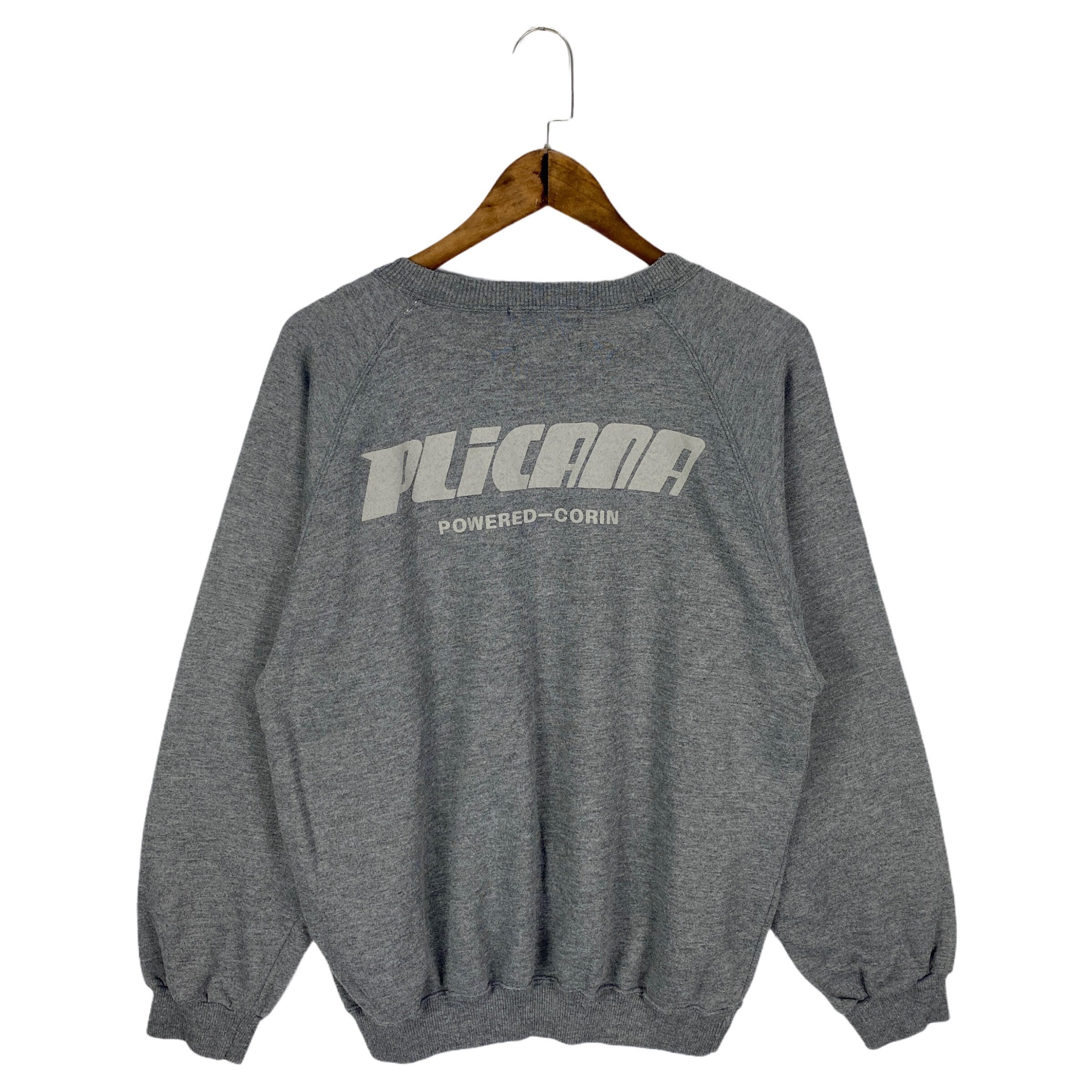 Vintage Plicana Corin Sweatshirt Crewneck Racing Motorsport Made In Japan Pullover Jumper Size L