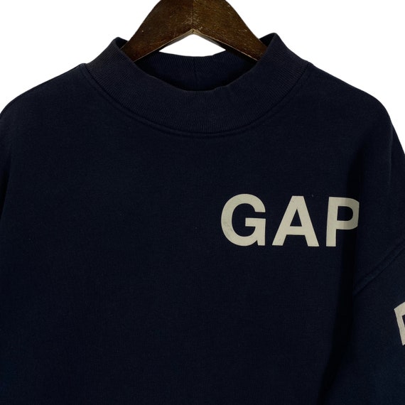 Vintage Gap Sweatshirt Crewneck Big Logo Navy Blu… - image 5