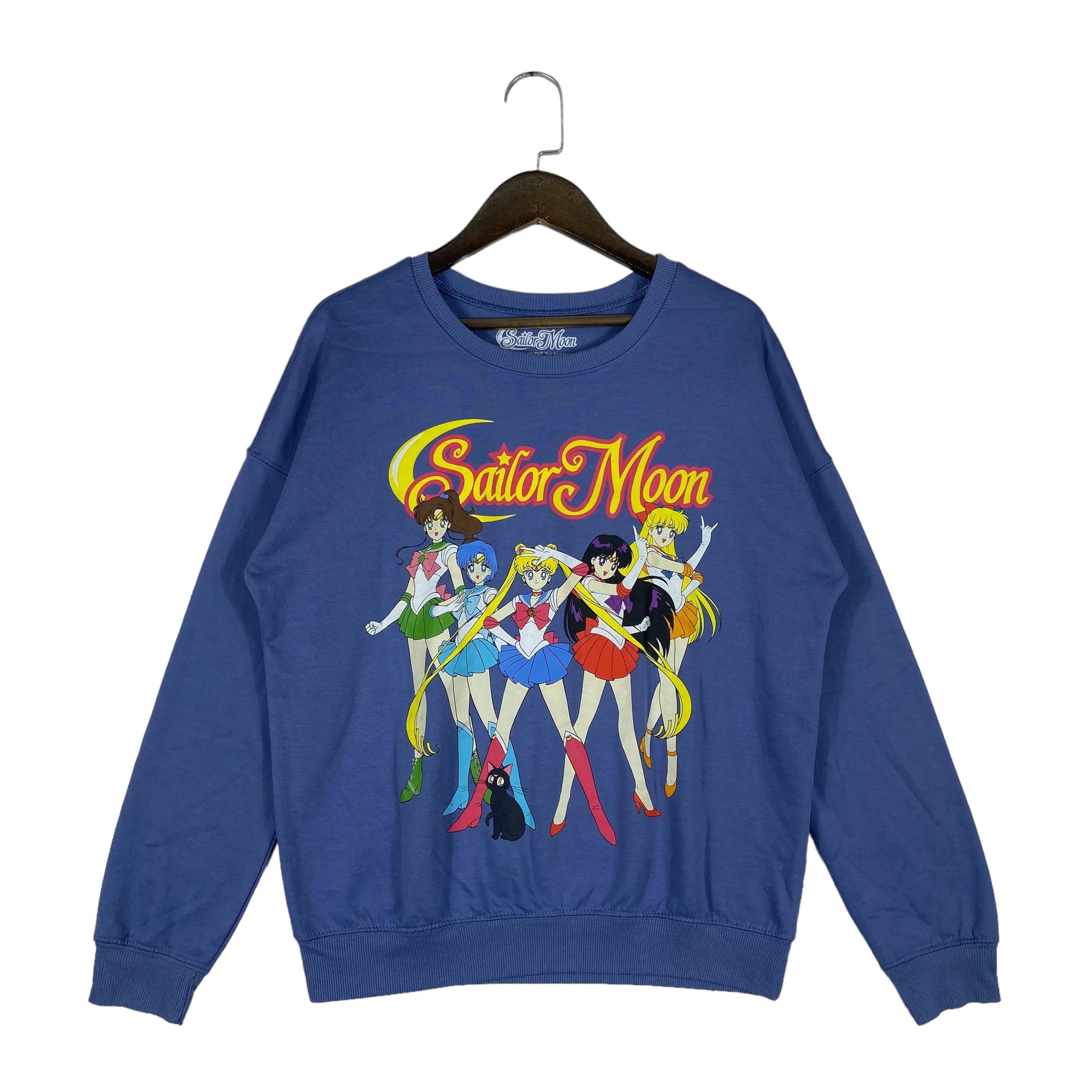 Vintage Sailor Moon Crewneck Sweatshirt Japan Animated Blue Vintage Sailor Moon Crewneck Sweatshirt Japan Animated Blue
