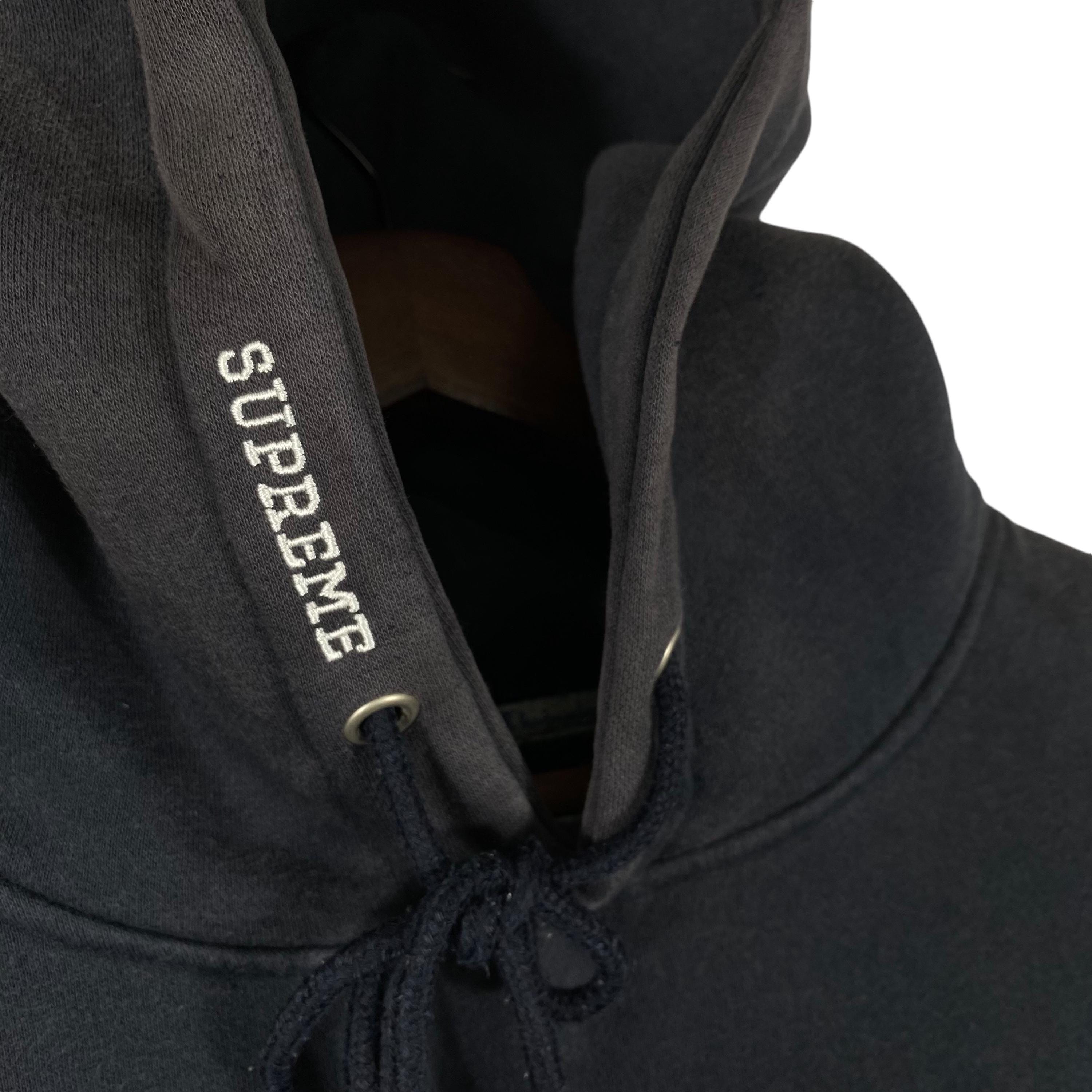 Vintage Champion X Supreme Hoodie Sweater Big Logo Back Hit