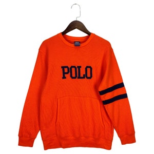 Vintage 90s Polo Ralph Lauren Crewneck Sweatshirt Excellent Condition Big Logo Embroidery Pullover Jumper Size M