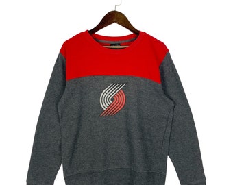 Vintage Portland Trail Blazers Sweatshirt Crewneck Big Logo Made In China Pullover Jumper Size L