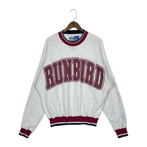 Vintage Mizuno Runbird Sweatshirt Crewneck Grey B… - image 1