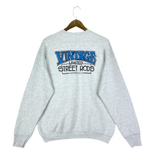 Vintage Limited Street Rods Bakersfield Crewneck Sweatshirt Grey Made In Mexico  Pullover Jumper Size L