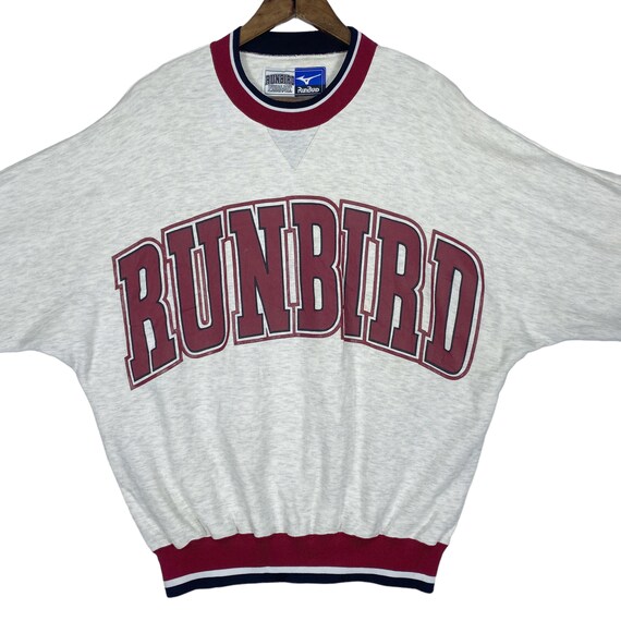 Vintage Mizuno Runbird Sweatshirt Crewneck Grey B… - image 5