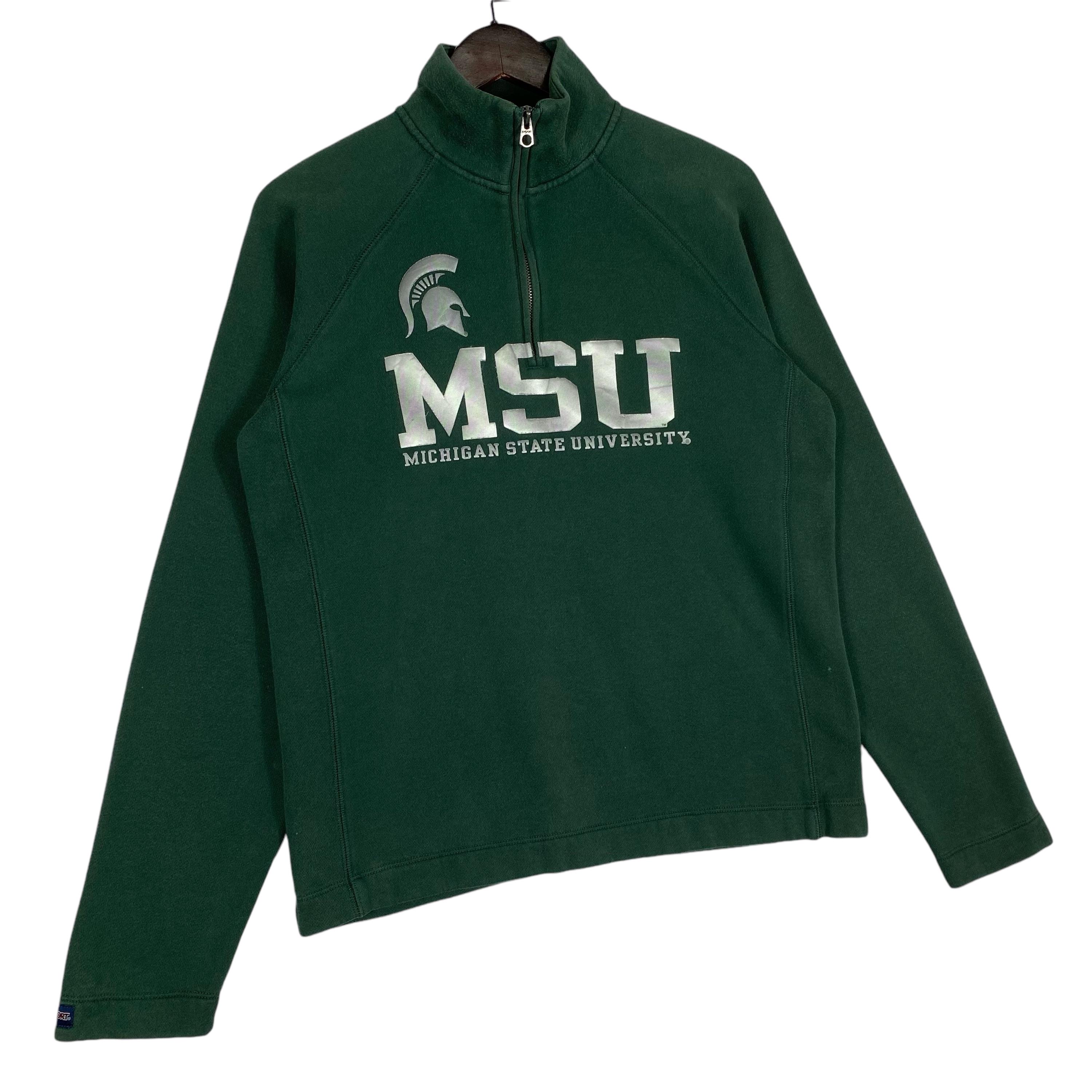 Vintage Michigan State Spartans Quarter Zip Sweatshirt Jansport