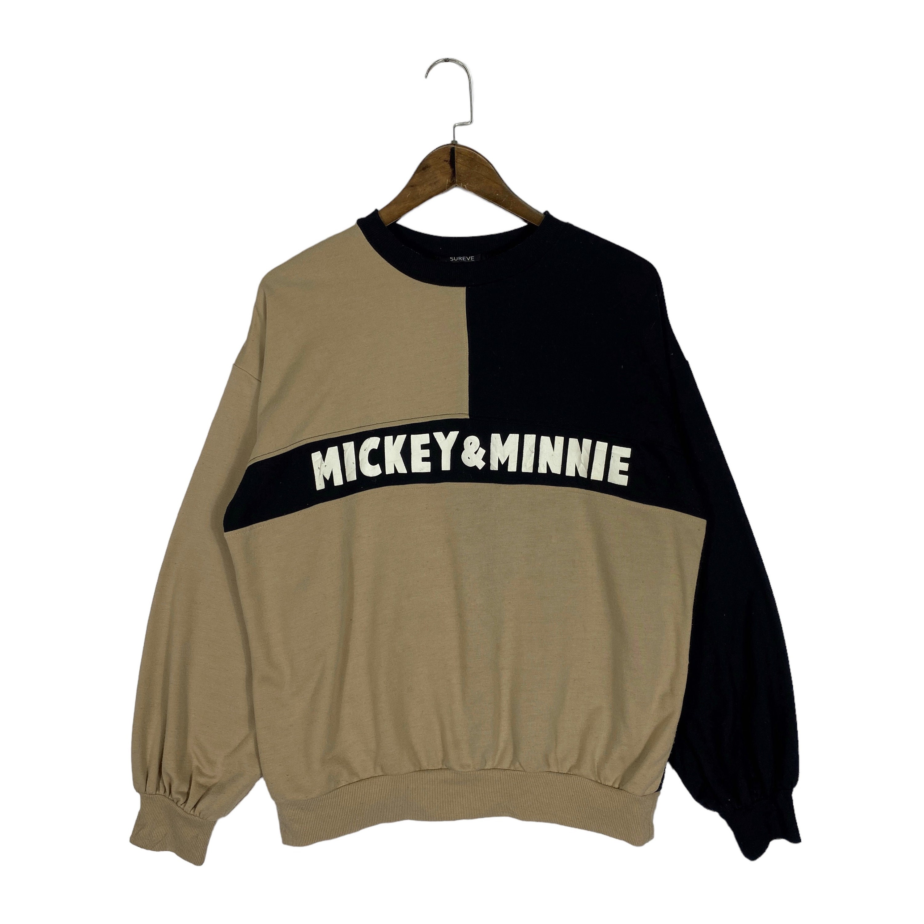 Vintage Sureve X Disney Mickey Mouse Colorblock Crewneck Sweatshirt ...