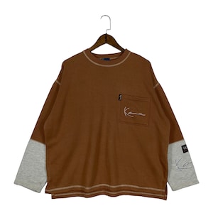 Vintage Karl Kani Jeans Sweatshirt Crewneck Made In Korea Big Logo Embroidery Oversized Pullover Size M