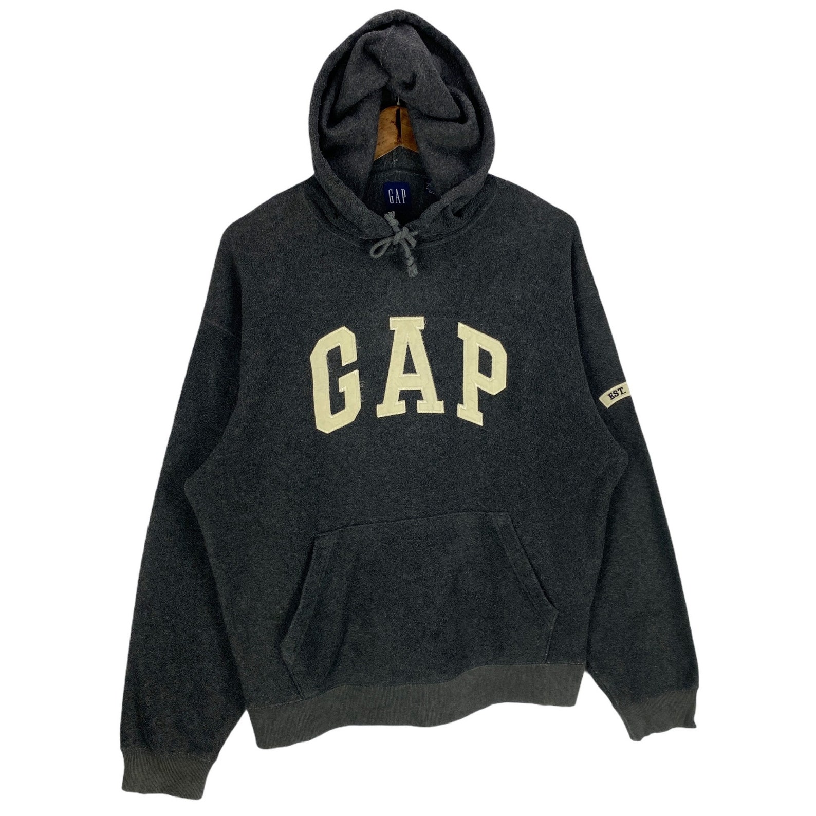 Vintage Gap Rayon Fleece Hoodie Sweater Spellout Big Logo Made - Etsy