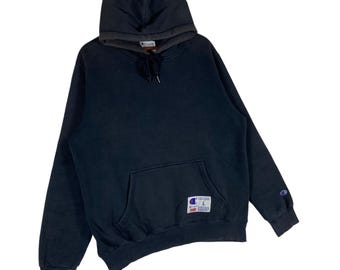 Vintage Champion X Supreme Hoodie Sweater Big Logo Back Hit
