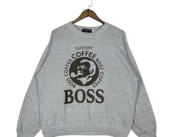 サントリー「ボスコーヒー」日本語ロゴTシャツ - ユニセックス