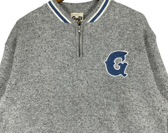 Vintage 90s Gonzo Quarter Zip Sweatshirt, Small Logo, Made in